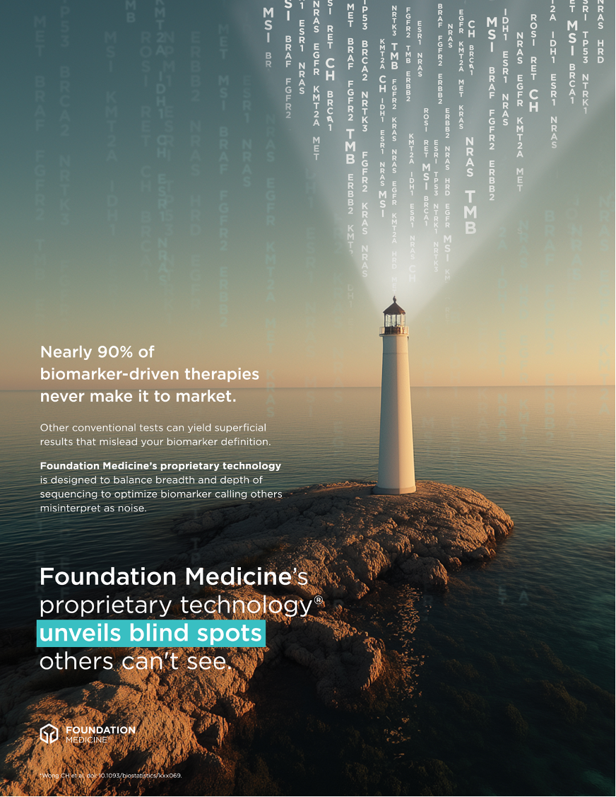 Foundation Medicine — Blind Spots campaign print ad
