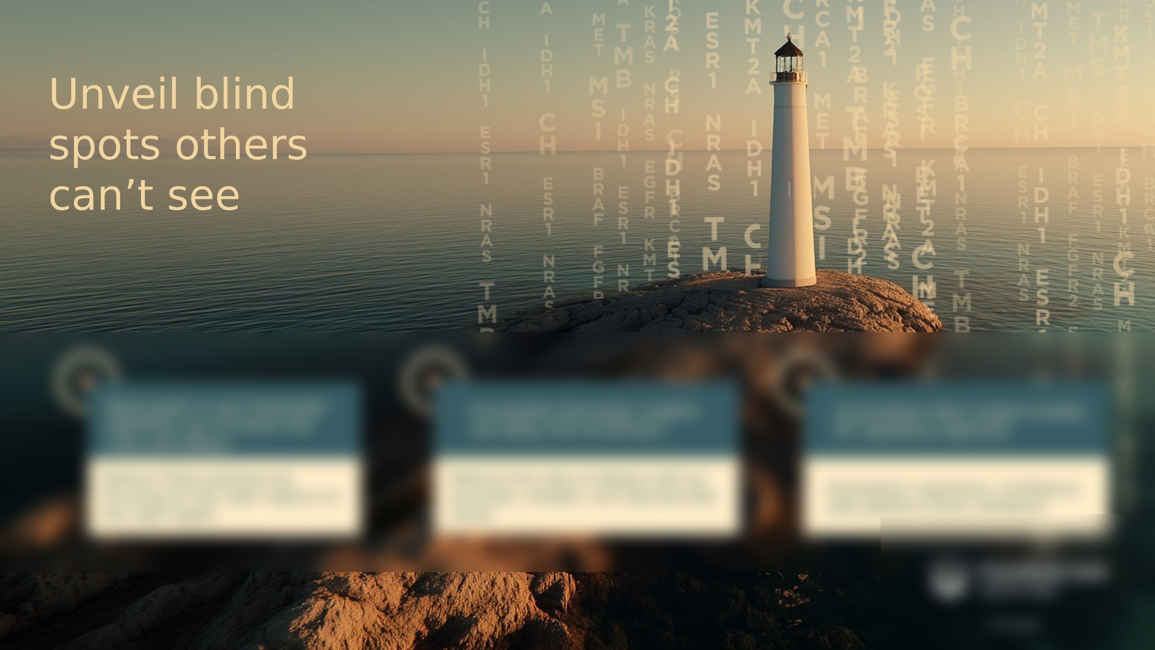 Closing slide — the same lighthouse and line, bringing the deck full circle