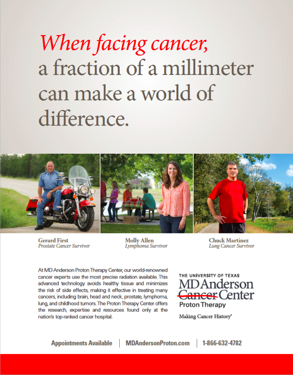 MD Anderson Proton Therapy — print campaign